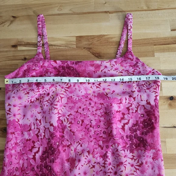 Y2K Dress Pink Floral Chiffon Size 12 believe... Lined Romantic Fairy Whimsical - Picture 5 of 14
